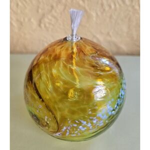 Oil Lamp Kitra Glass ORB 4" In The Style Of Starry Night Van Gogh